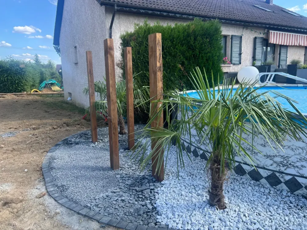 aménagement autour de piscine
