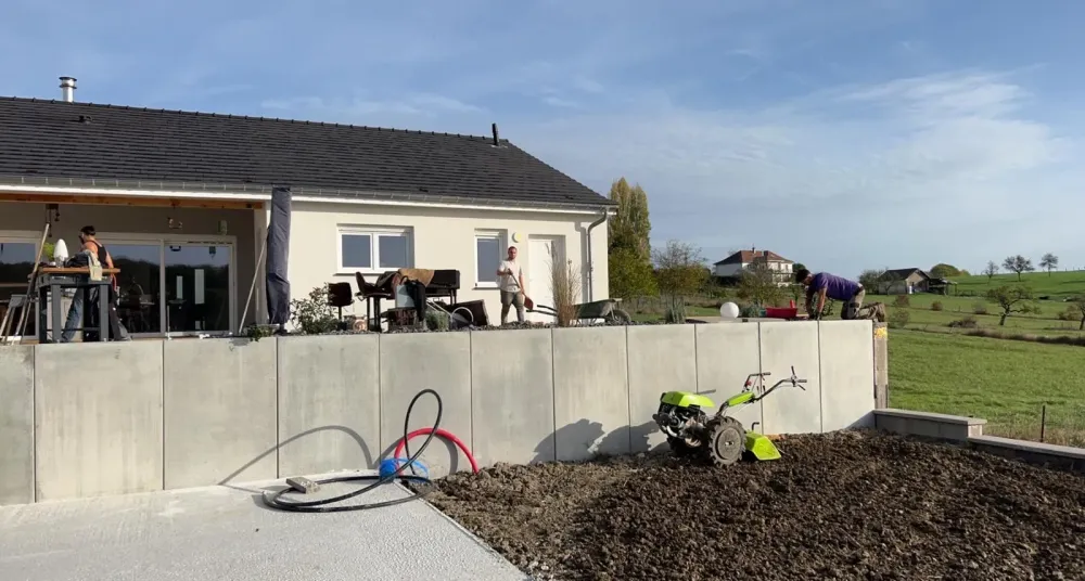 création de mur à Sarreguemines